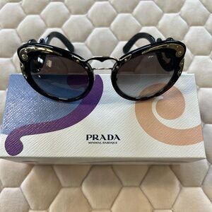 Prada Minimal Baroque Black Sunglasses